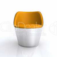 Designer Sessel Silber Orange 2