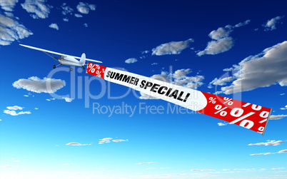 Flugzeug mit Banner - Summer Special!
