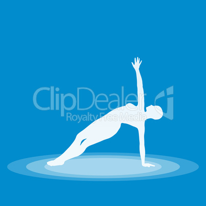 Yoga Pose Symbol - Blau 22