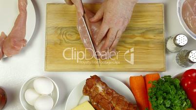 Food Preparation - Cutting Chicken Breast