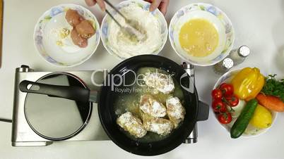 Deep Fried Chicken Breast Rolls