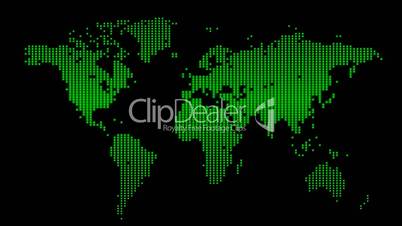 Earth map green (loop)