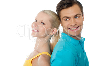 Beautiful young couple in love, posing