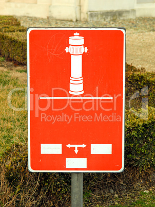 Fire hydrant sign