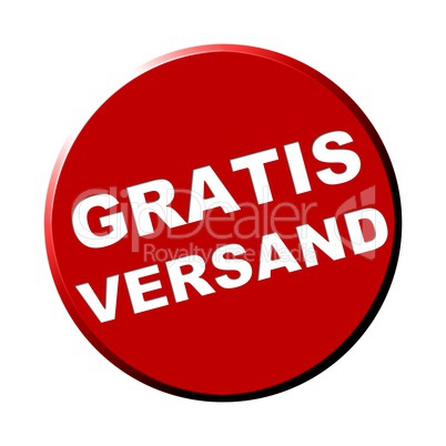 Roter runder Button - Gratis Versand