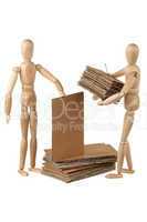Two dummy stack cardboard