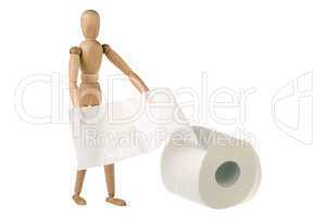Dummy and toilet paper