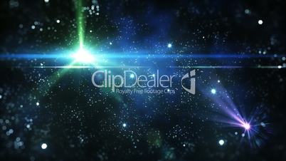 Abstract space and star background. Loopable