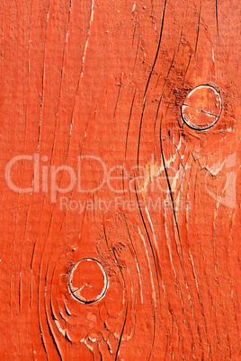 Wooden desk painted in red