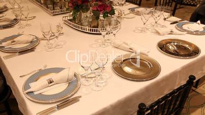 Elegant  dinner table setting