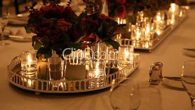 Elegant  dinner table setting