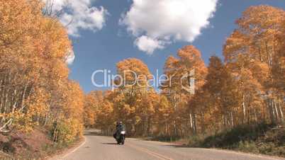 Motorcycle autumn mountain road M HD
