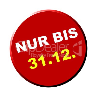 Button rund rot - Nur bis 31.12.