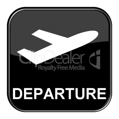 Glossy Button schwarz - Departure