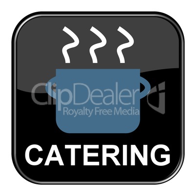 Glossy Button schwarz - Catering
