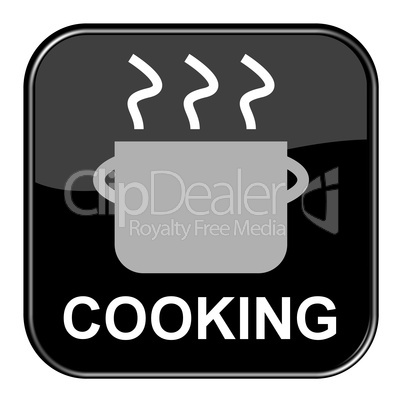 Glossy Button schwarz - Cooking