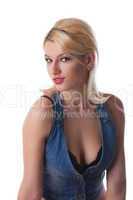 Beauty blond woman sexy portrait