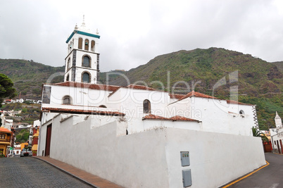 The Catholic church in a village on Teide volcano, Tenerife isla
