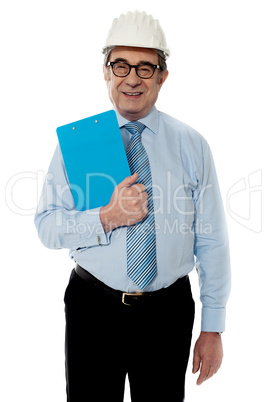 Smiling architect posing in front of camera