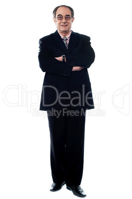 Successful businessman in black suit