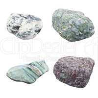 set of four minerals
