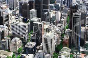 Bird's eye view of Melbourne city. Australia