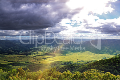 Beautiful mountains panorama