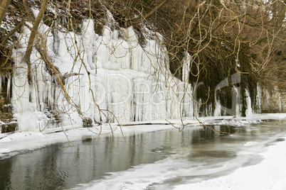 ice over river
