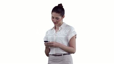 Junge Frau mit Handy