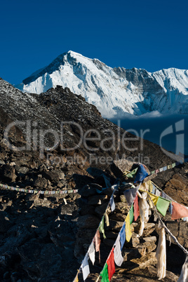 On the top of Gokyo Ri: Peaks and clouds