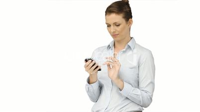 Junge Frau mit Handy