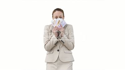 Frau Frau mit Banknoten