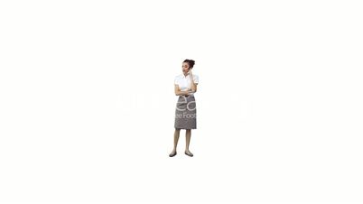 Frau am Telefon
