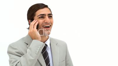 Mann mit Telefon