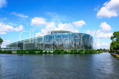 European parliament building in Strasbourg