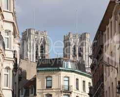 Cathedral of St Michael over homes