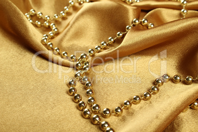 Background of golden fabric