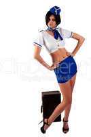 Young beautiful air hostess
