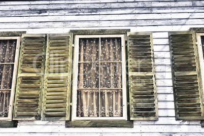 Window of a old wooden house