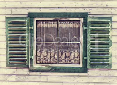 Window of a old wooden house