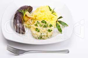 Krupniok traditional blood sausage in Polish cuisine