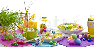 covered Easter table