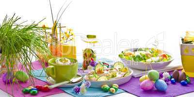 covered Easter table