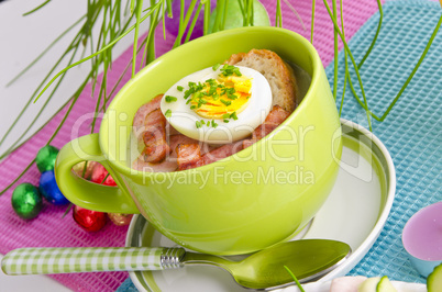 Polish Easter sour dough soup