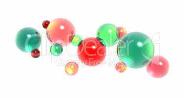 3d glass balls or bubbles