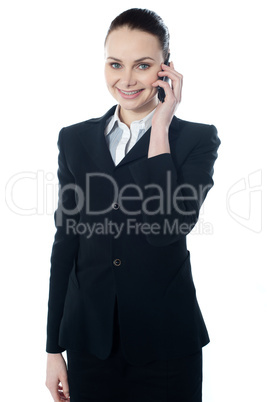 Business lady talking on phone