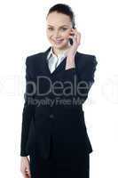 Business lady talking on phone