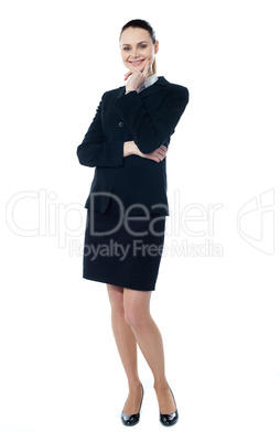 Attractive smiling corporate lady