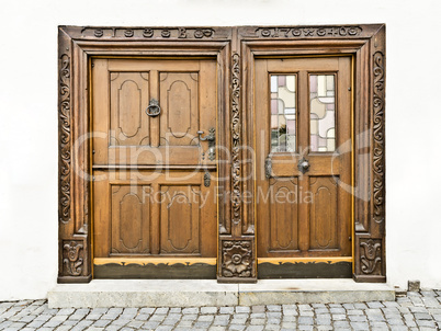 wooden doors in Ulm Germany