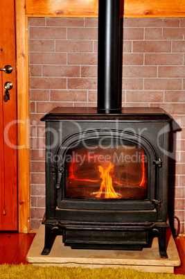 Iron fireplace